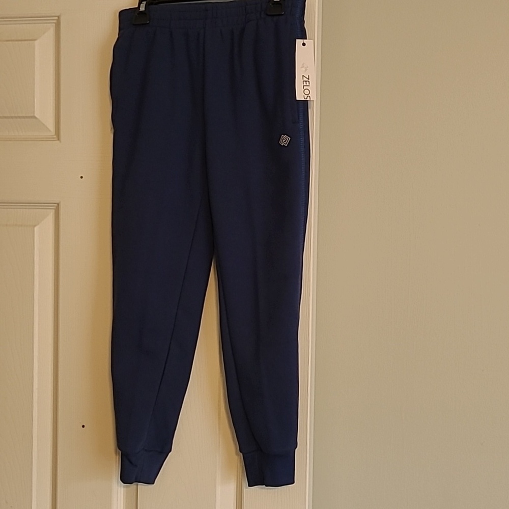 NWT ZELOS boy's navy blue sweatpants, size small